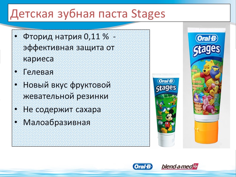 Детская зубная паста Stages Фторид натрия 0,11 %  - эффективная защита от кариеса